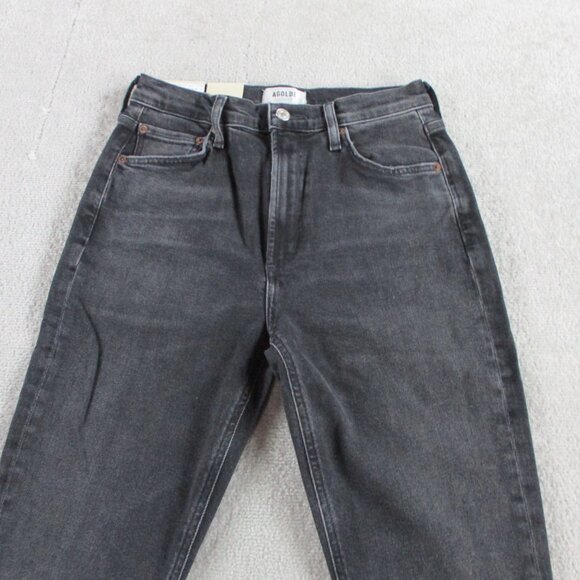 Agolde Jeans Womens 27 Black Denim Nico High Rise Slim Boot Hotline NWT $218 - Picture 3 of 15